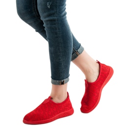 SHELOVET Chaussures textiles à enfiler rouge 1