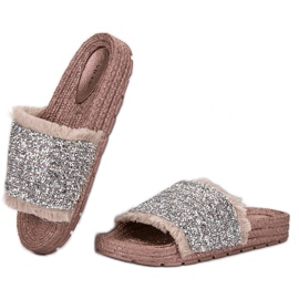 Chaussons VICES confortables rose 1