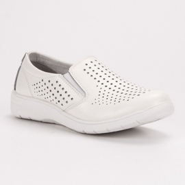 Kylie Chaussures en cuir blanc blanche 1 Kylie Chaussures en cuir blanc blanche 1