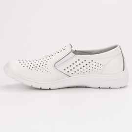 Kylie Chaussures en cuir blanc blanche 2 Kylie Chaussures en cuir blanc blanche 2