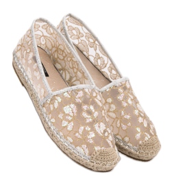 Espadrilles en dentelle VICES brun jaune 3