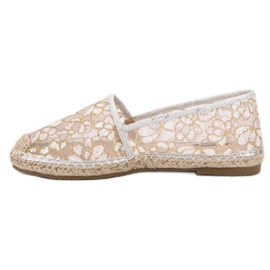 Espadrilles en dentelle VICES brun jaune 6