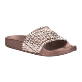 Pantoufles VICES à la mode rose 3