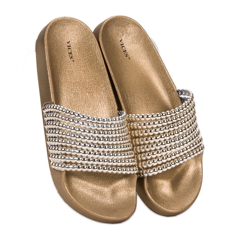 Pantoufles VICES à la mode jaune 1