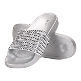 Pantoufles VICES à la mode gris 5