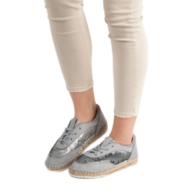 Chaussures à paillettes VICES gris 2