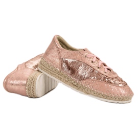 Chaussures à paillettes VICES rose 1