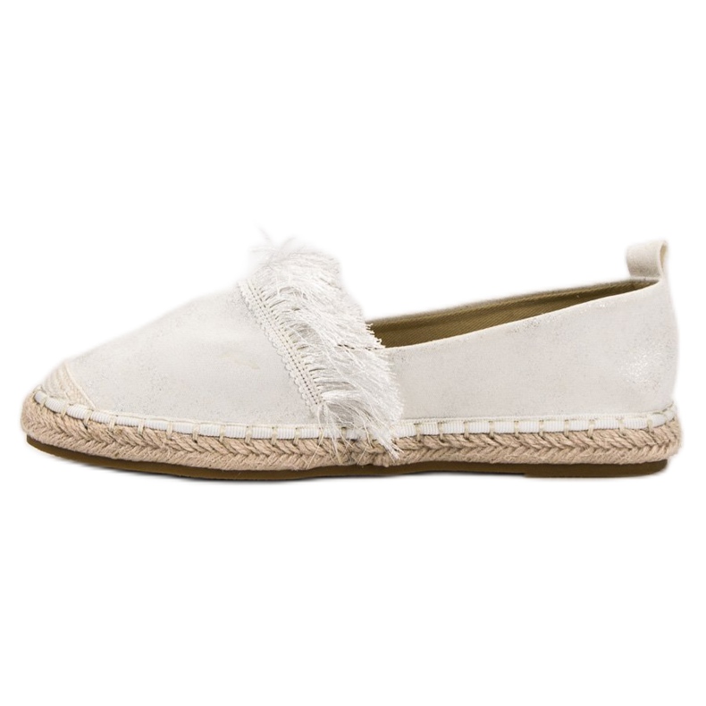Lily Shoes Espadrilles À Franges blanc 1