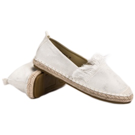 Lily Shoes Espadrilles À Franges blanc 2