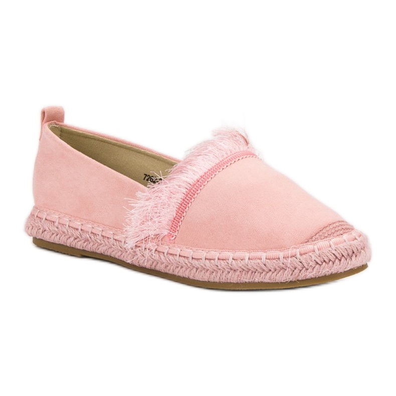 Lily Shoes Espadrilles À Franges rose 1