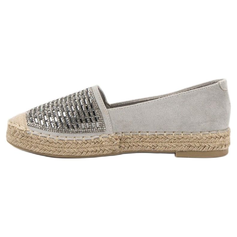 Vices Espadrilles Avec Étaux En Zircon Cubique gris 2 Vices Espadrilles Avec Étaux En Zircon Cubique gris 2