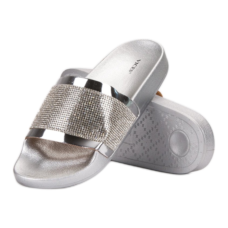 Chaussons VICES avec zircone cubique gris 1