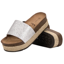 Goodin Pantoufles Sur La Plateforme gris 2