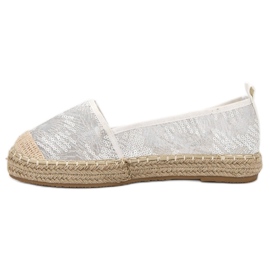 SHELOVET Espadrilles en dentelle blanc 1