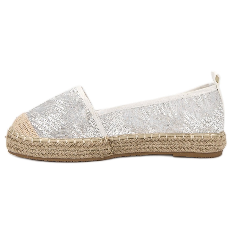 SHELOVET Espadrilles en dentelle blanc 1