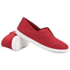 Super Mode Baskets à enfiler confortables rouge 4