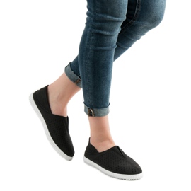 Super Mode Baskets à enfiler confortables le noir 1