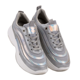 SHELOVET Baskets sur la plate-forme gris 1 SHELOVET Baskets sur la plate-forme gris 1