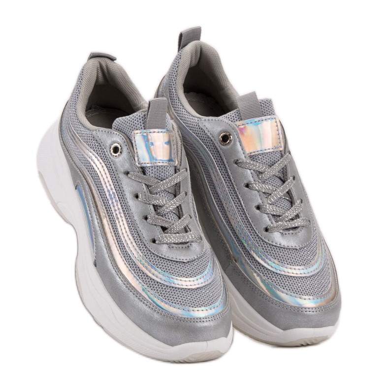 SHELOVET Baskets sur la plate-forme gris 1 SHELOVET Baskets sur la plate-forme gris 1