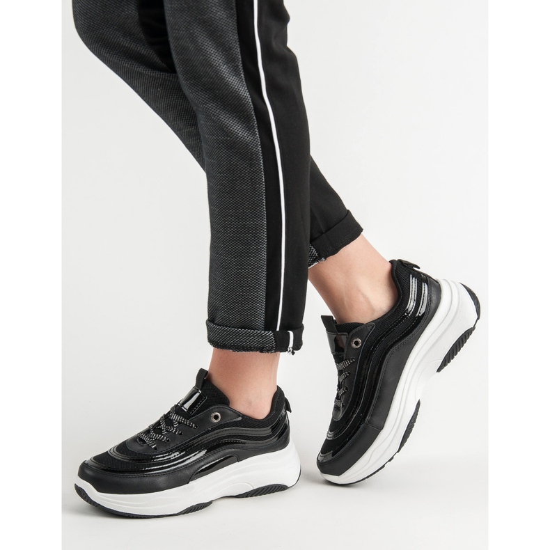 SHELOVET Baskets sur la plate-forme noir 2