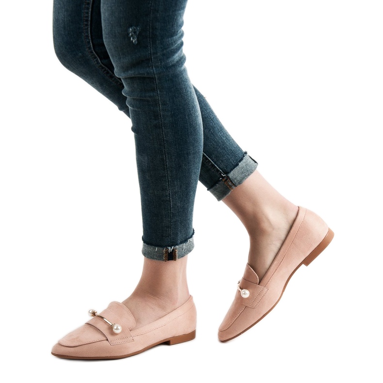 Mocassins en daim VICES rose 2