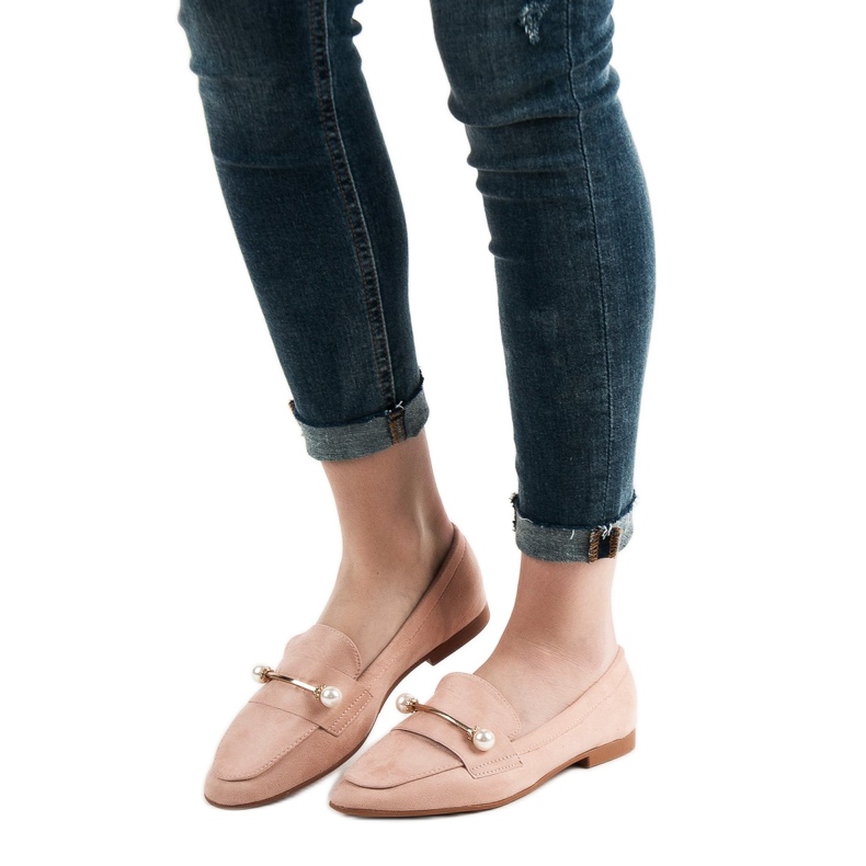 Mocassins en daim VICES rose 1