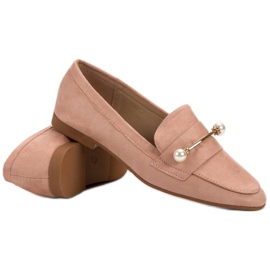 Mocassins en daim VICES rose 6