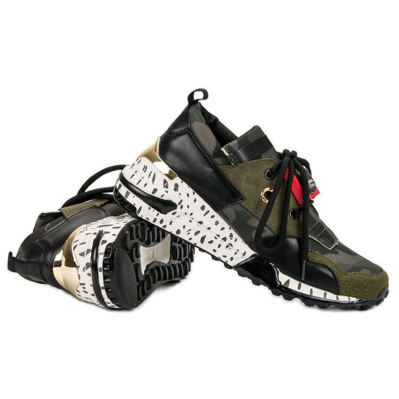 Baskets tendance VICES vert 1