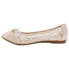 Diamantique Ballerines à la mode brun 3