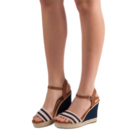 Primavera Sandales compensées décontractées bleu bleu marine 1