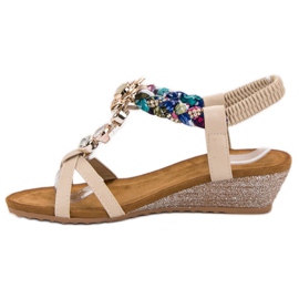 SHELOVET Sandales avec ornements brun 2 SHELOVET Sandales avec ornements brun 2