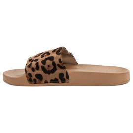 SHELOVET Pantoufles de sport en daim brun 4