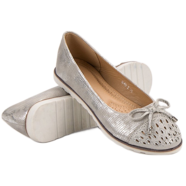 SHELOVET Ballerines décontractées gris 2