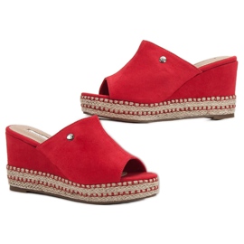 Best Shoes Sandales compensées rouge 2