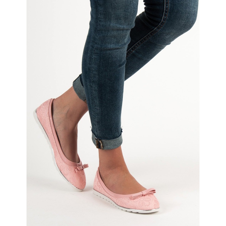 SHELOVET Ballerine Avec Dentelle rose 1 SHELOVET Ballerine Avec Dentelle rose 1