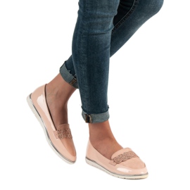 SHELOVET Mocassins laqués rose 1