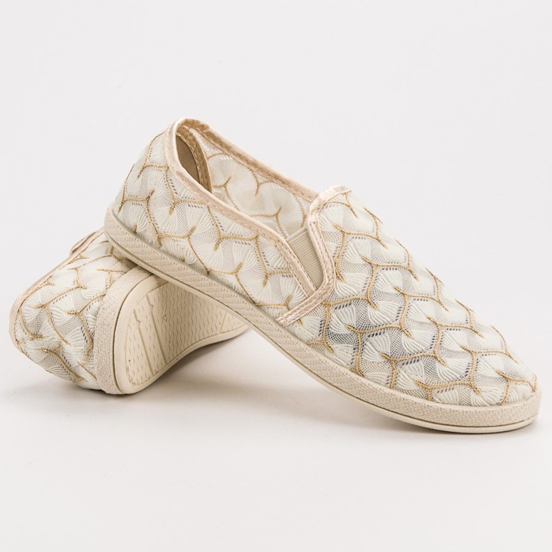 Slipons VICES en dentelle brun 2