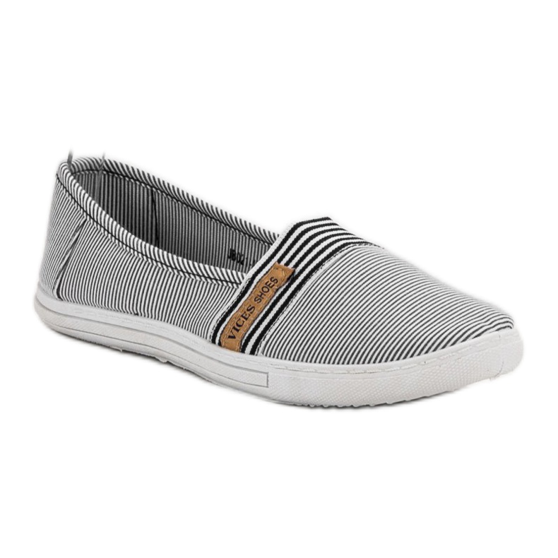 Slipony confortable VICES blanche le noir 1