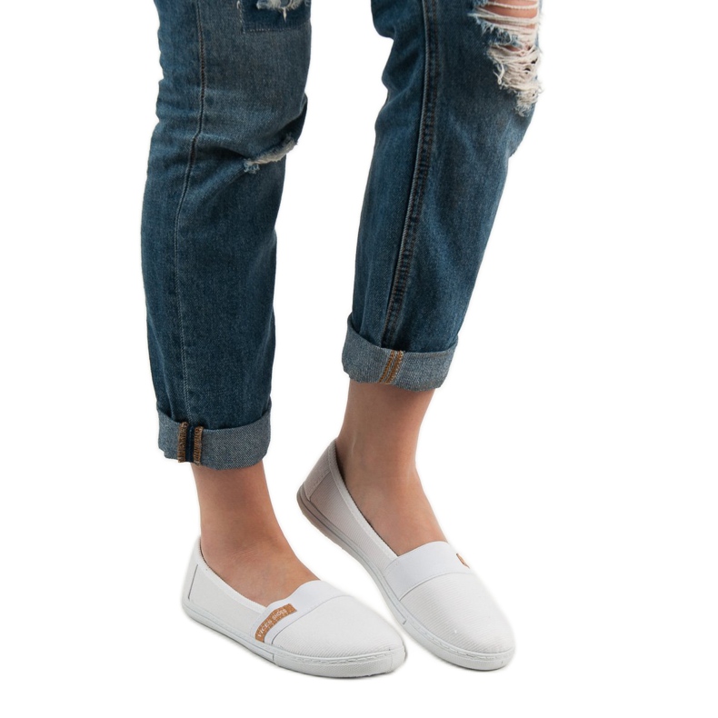 Slipony confortable VICES blanche 1