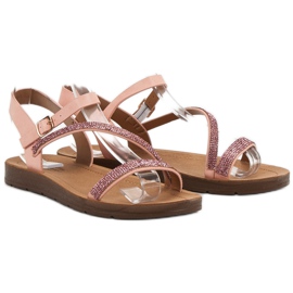 Camo Sandales Avec Cubic Zirconia rose 1