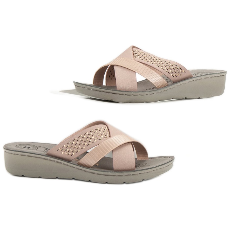 Evento Pantoufles Poudrées Confortables rose 1