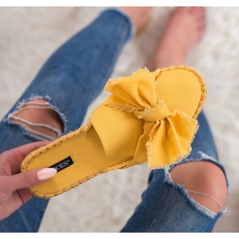 Pantoufles VICES intégrées jaune 1