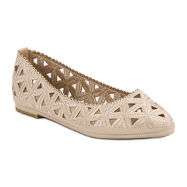 Ballerines VICES ajourées beige 3