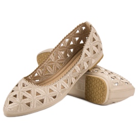 Ballerines VICES ajourées beige 5