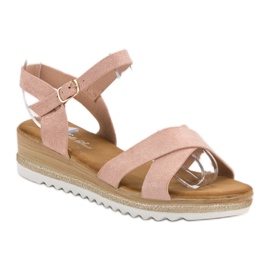 Bello Star Sandales en daim rose 1