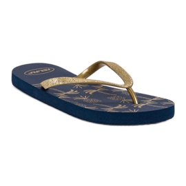 SHELOVET Des tongs légères bleu jaune 2