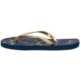 SHELOVET Des tongs légères bleu jaune 3
