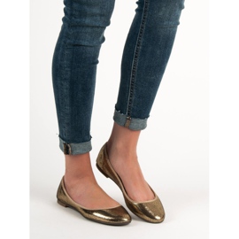 SHELOVET Ballerine dorée d'or 1