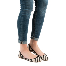 SHELOVET Ballerine à imprimé animalier brun 2 SHELOVET Ballerine à imprimé animalier brun 2