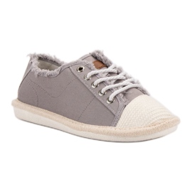 SHELOVET Espadrilles à lacets jaune 4